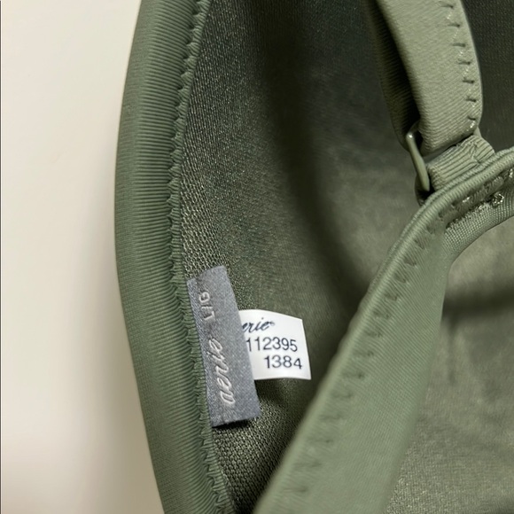 Aerie L Perky Triangle Olive Green Bikini Swimwear with Adjustable Straps Large - Picture 3 of 6